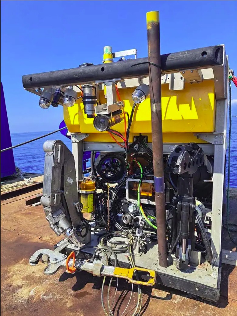 NorClean ROV on deck during the PerGenova Breakwater operation in Genoa